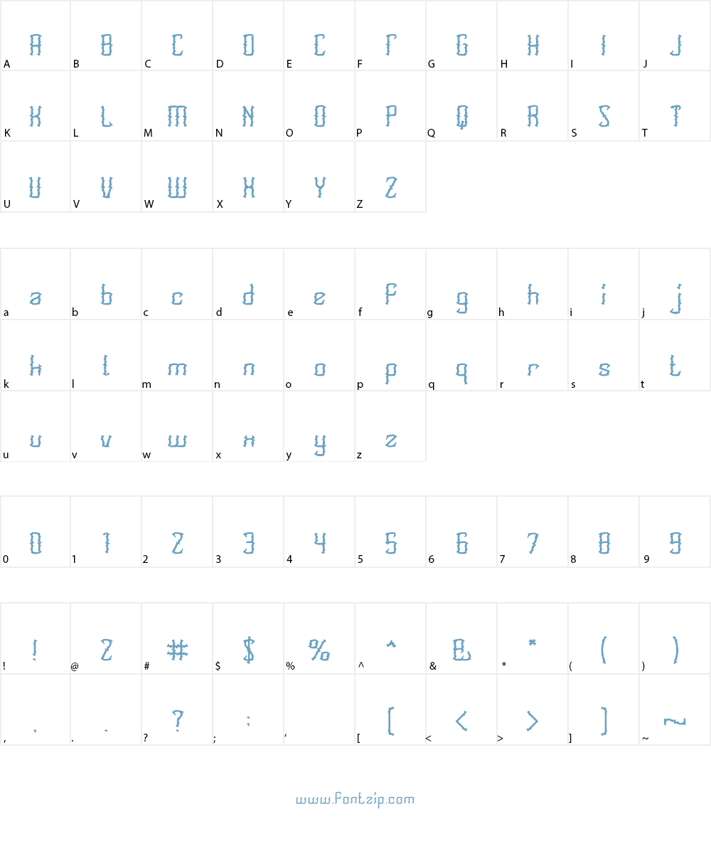 Candle Light Font Character